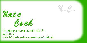 mate cseh business card