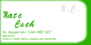 mate cseh business card